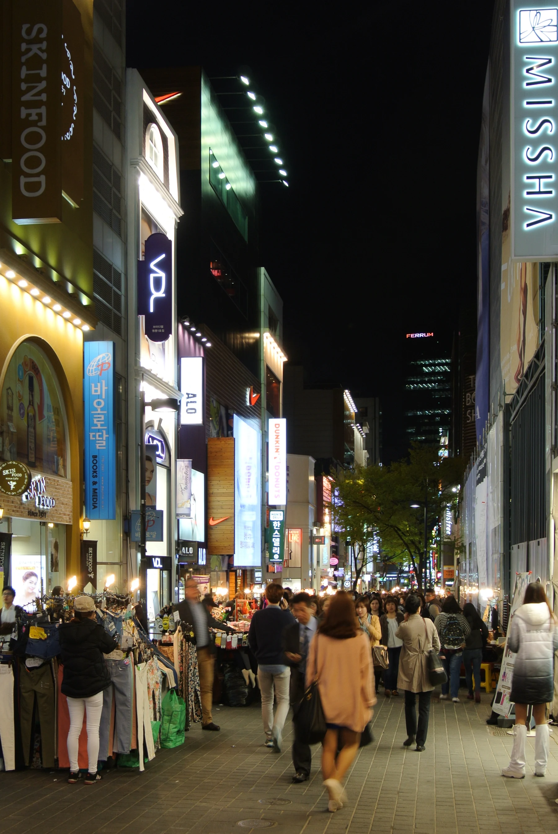 Context: MISSHA storefront on a Myeongdong street in Seoul, 22 April 2013; historic ABLE C&C retail context, not FY2024 results.