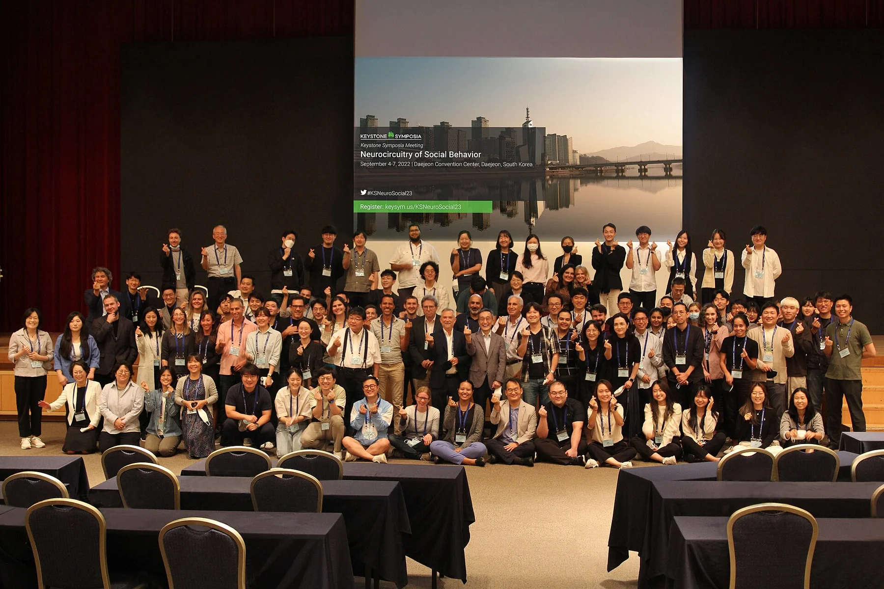 Participants at the 2022 Neurocircuitry of Social Behavior symposium in Daejeon; neuroscience context, not an ABL Bio or Lilly team or partnership announcement.